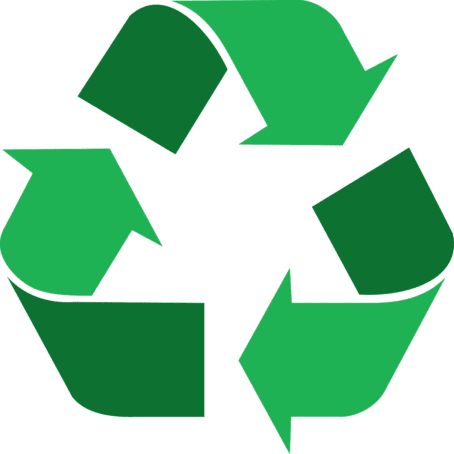 Recycle Icon Logo - Green with white outline